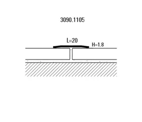 Typ 724 poliert SK 22460604 Übergangsprofil (Bodenbelagspr