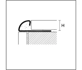 Typ CA-R / CA-RS 22460601 Abschlussprofil (Bodenbelagspr