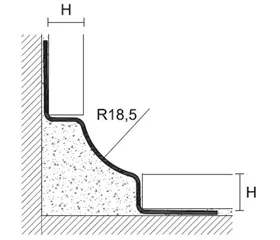 Typ GINX poliert V4A 22460604 Übergangsprofil (Bodenbelagspr