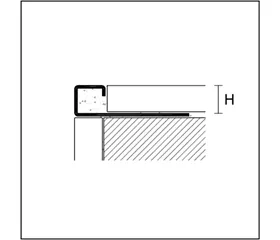 Typ ZQA - Alu silber 22460601 Abschlussprofil (Bodenbelagspr