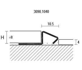 Typ MI poliert 22460604 Übergangsprofil (Bodenbelagspr